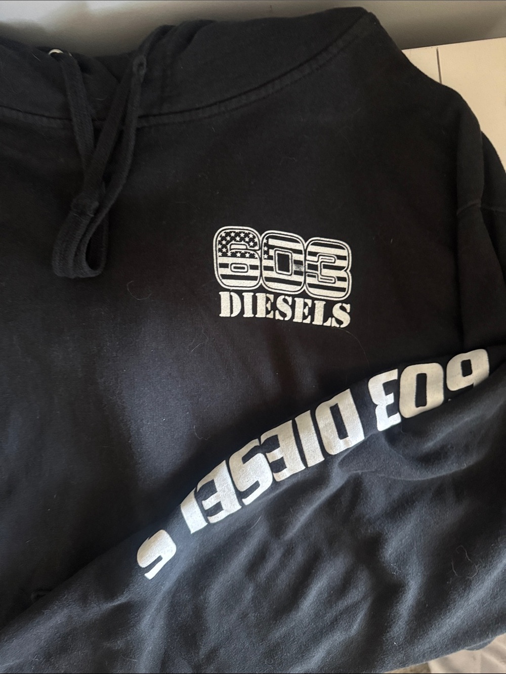 Diesel Black '603 Diesels' Logo Hoodie
